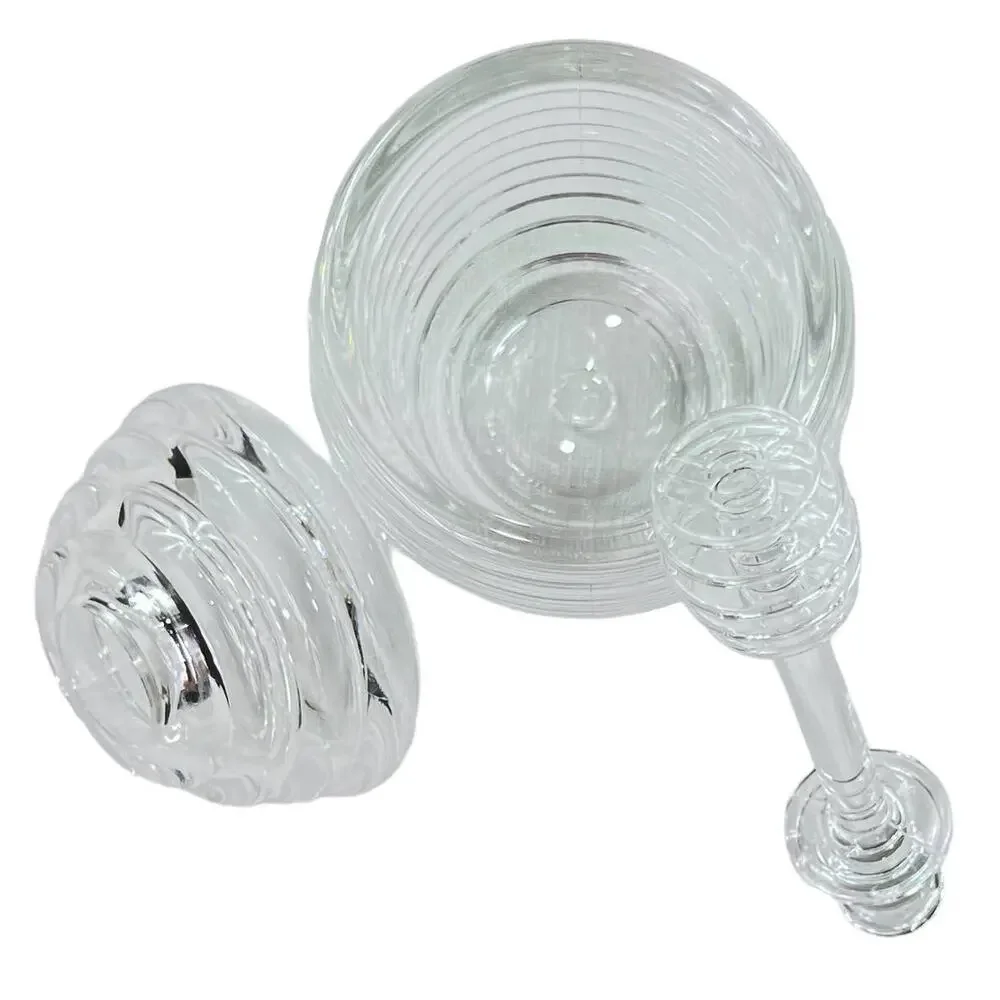 Clear Acrylic Beehive Honey Pot Jar with Dipper | Kitchen Storage Container